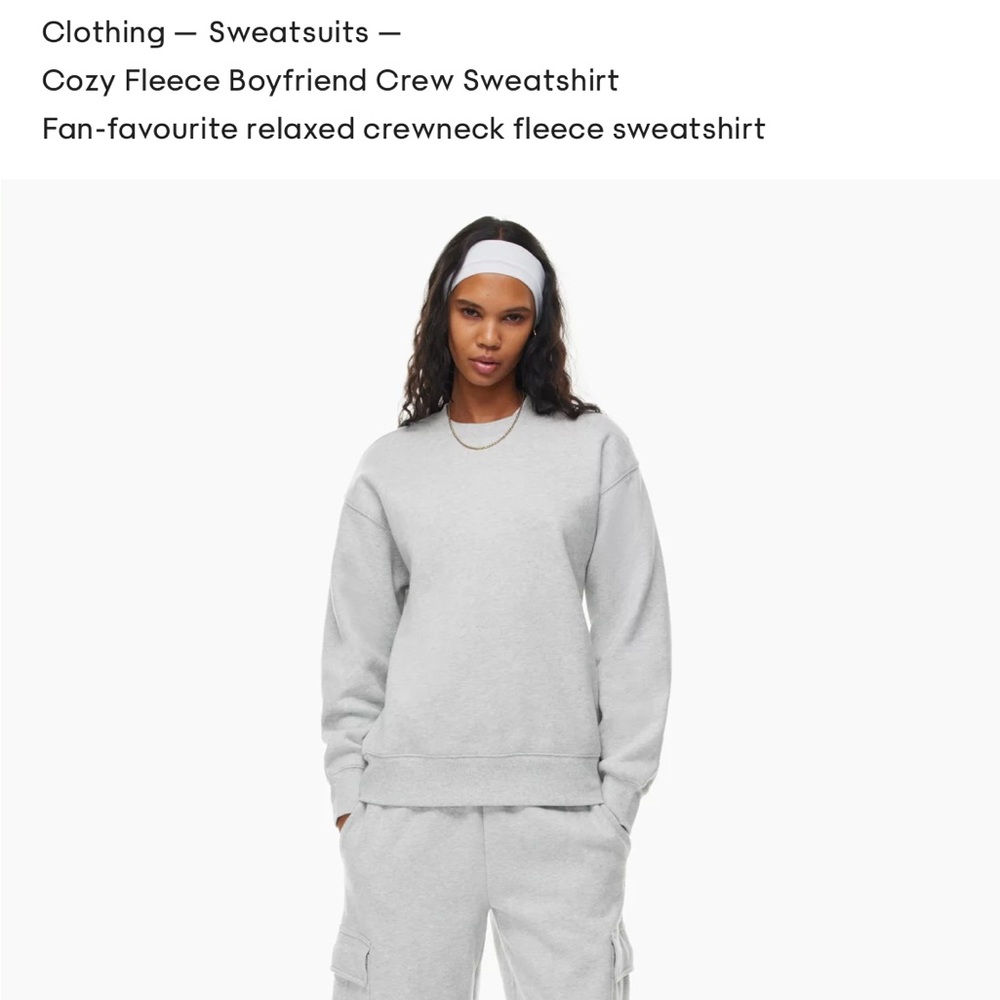 Aritzia TNA cozy boyfriend crew sweatshirt